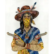 Cowgirl with Bandana by Dolan Geiman V1 — Saddletree Gallery & Framing