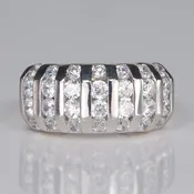 10K White Gold Cubic Zirconia Ring