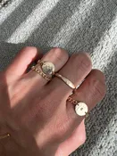 Curbed Chain Initial Ring