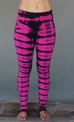 Bengal Tiger Tie Dye Ankle Length Yoga Legging- Fuchsia Indigo