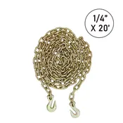 1/4" X 20' Transport Chain w/ Clevis Grab Hook Grade 70