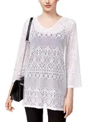 Alfani Petite Lace Tunic PXSmall
