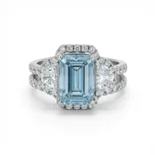 Caelum Lab Blue Diamond Ring Set