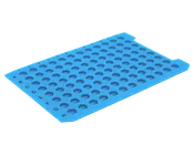 8.5mm Round 96 PTFE-Coated Silicone Sealing Mat, Printed Alphanumeric, Blue, 10 Mats/Pack, 5 Packs/Case