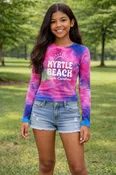 Banana Boat Kids UPF 50+ Long Sleeve Performance Tie Dye Tee