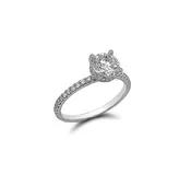 1 2/5ctw Hidden Halo Engagement Ring 18k White Gold