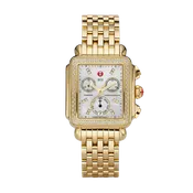 Michele Deco 18K Gold Diamond Watch