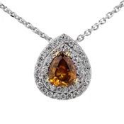 1.10CT GIA FANCY COLOR DIAMOND NECKLACE- V15488-1