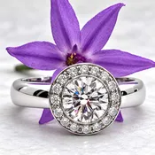 #10735 Adela Round Diamond Halo Engagement Ring