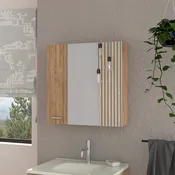 Aria Mirrored Medicine Cabinet, Four Shelves, Single Door, Mirror
