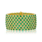 Beautiful Colombian Emerald Bracelet With Diamonds