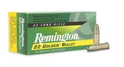 22 Golden Bullet, 22 LR, 40 Grain, Brass Plated Round Nose, 1280 fps 22 LR Caliber Ammo - 50 Rounds of 40 Grain Weight Ammunition (R21006)