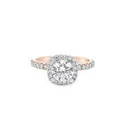 14K Two-Tone Round 0.47ctw Diamond Engagement Ring