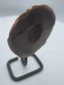 Brazilian Agate Geode on Iron Base
