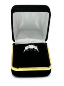 2 Carat total weight, size 6 1/4, 14k white gold