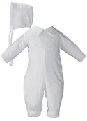 Boys Long Sleeve Cotton Hand Smocked Pin Tucked Christening Baptism Coverall — Lemonllamakidsboutique