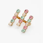 3 Rows Mint Multi Ring