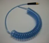 15′ Coiled Hose with Brass Swivel