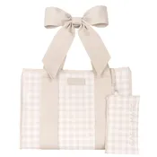 Case-Mate Latte Gingham Bow Jelly Tote Bag