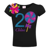 2nd Birthday Lollipop Shirt, Tutu Outfit for Toddler Girls - Candy Theme