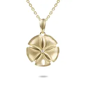 14K YG Sand Dollar Pendant