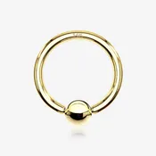14 Karat Gold Basic Captive Bead Ring