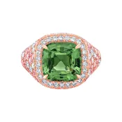 Green Sapphire Celebration Ring