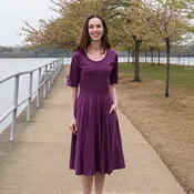 Amaranth Twirl Dress with Pockets