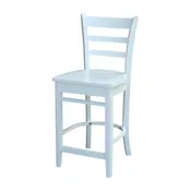 24-Inch Emily Stool in White, Ready to Ship