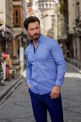 Blue Elegance Moda Dress Shirt