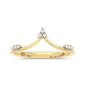 10K Laboratory Grown Diamond Chevron Band
