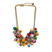 Aasha Necklace - Clustered Layers Bib Necklace