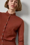 FUNNEL NECK CARDIGAN