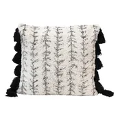 18" Sq Cotton Tufted Print