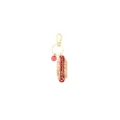 America Hot Dog Hand Painted Bag Charm Keychain