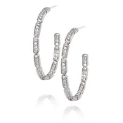 Deco Inspired Diamond Hoops