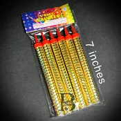 Birthday Candles Party Wedding Sparklers Gold Candles 7"