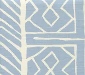 Alan Campbell Fabric: Aruba II Background - Custom Light Windsor Blue on Tinted Belgian Linen / Cotton