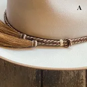 2 Strand Horsehair Hat Band with Side Tassels