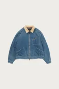11.5oz Denim Lining Reversible ZIP UP Work JKT (VIRGIN MARY) - Indigo