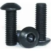 0-80 x 1/8" Button Head Socket Cap Screw, (FT) Alloy Blk Ox