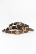 Double Buckle Western Style Belt