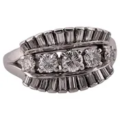 1.00ctw G-H SI1 Diamond Set in Iridium 900 Platinum Ring