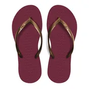 Women's Sustainable Flip Flops Açai with Copper Straps