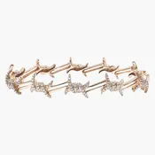Barbelé half paved bangle small model