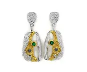 Emerald and Diamond Dangle Earrings — 33 Jewels at El Paseo