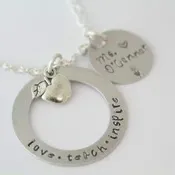Best Teacher Necklace — The Silver Diva