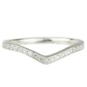 14k Pave V Diamond Band