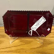 Avon Ruby Cape Cod Rectangular Divided Dish