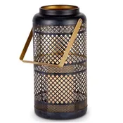 12" Black Metal Indoor/Outdoor Lantern